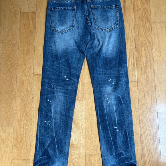DSquared2 Paint Splatter Distressed Jeans 52 36/32 - Picture 2 of 4